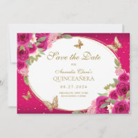 Floral rose or Tiara Butterfly Quinceanera