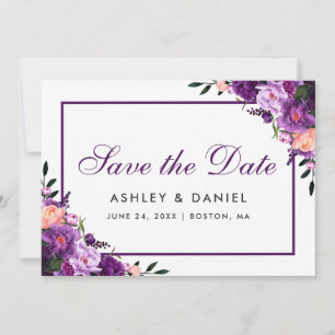Save The Date Floral Violet Ultra Violet Enregistrer La Date PSP