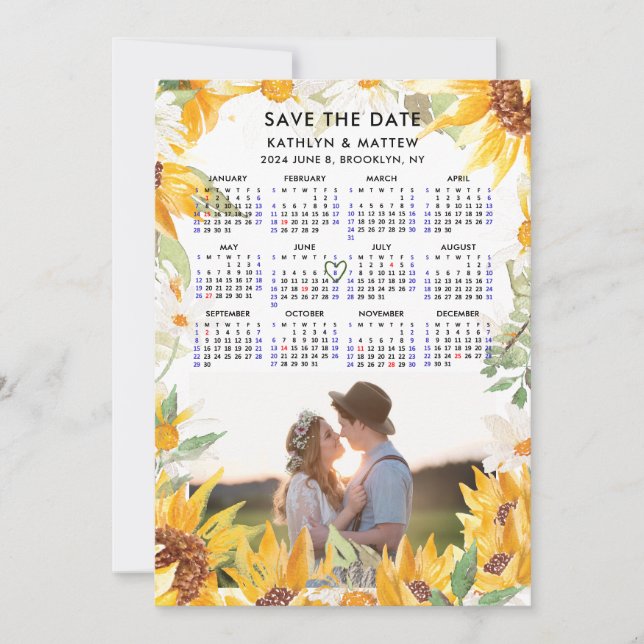Save The Date Flore rustique verdure Simple Photo Enregistrer la (Devant)