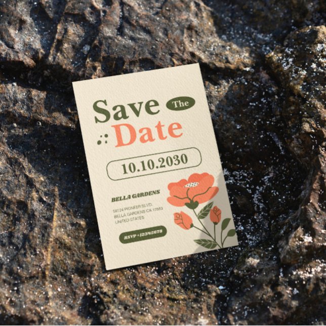 Save The Date Flore simple (Créateur téléchargé)