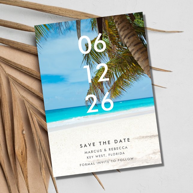 Save The Date Florida Beach Photo Wedding Enregistrer la date (Florida Beach Photo Wedding Save the Date)