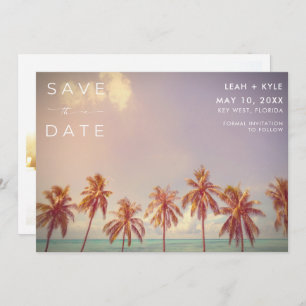 Save The Date Floride Beach Destination Mariage Photo