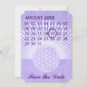 Save The Date Flower Of Life - Calendrier personnalisé - enregis