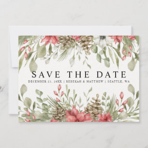 Save The Date Foliage Mariage de Noël Photo Enregistrer La Dat