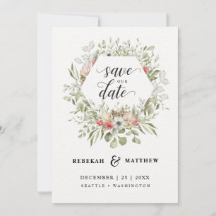 Save The Date Foliage Mariage de Noël Photo Enregistrer La Dat