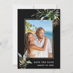 Save The Date Foliage tropical sauvage Photo Mariage