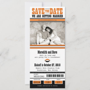 Save The Date Football Billet mariage Enregistrer la date
