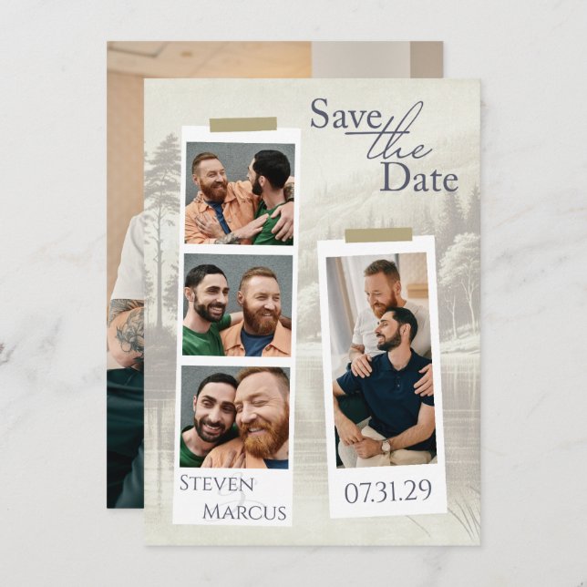 Save The Date Forest Lake Enregistrer La Date (Devant / Derrière)