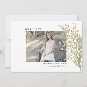 Save The Date Forest Magic Photo Graduation Card