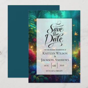 Save The Date Forêt enchantée de bijoux radiants Mariage
