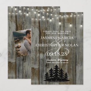 Save The Date Forêt Noire rustique