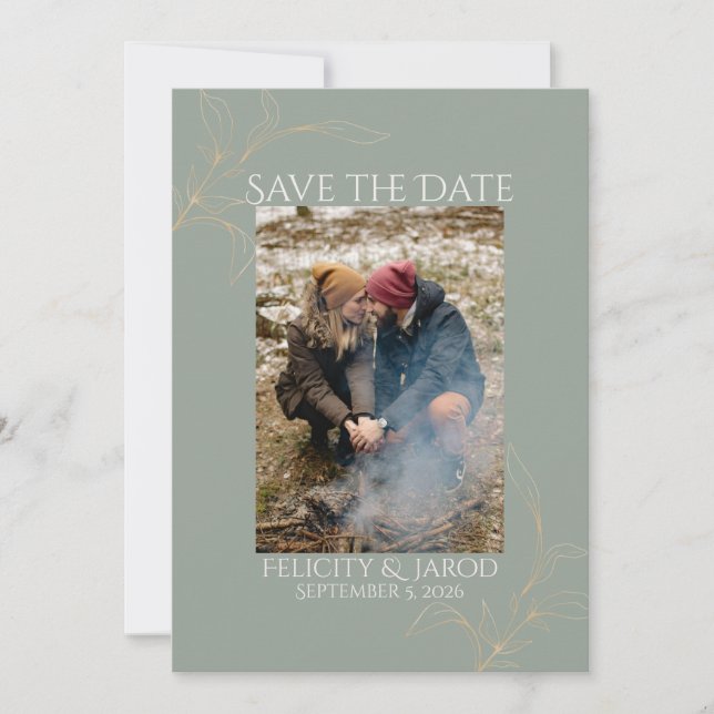 Save The Date Forêt romantique Sauvez la date (Devant)