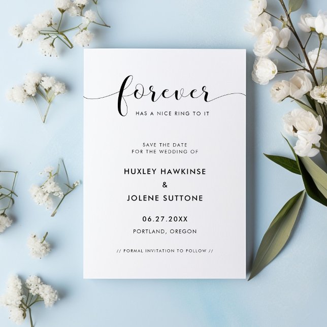 Save The Date Forever a une belle bague à elle Simple Elegant (Créateur téléchargé)