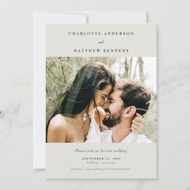 Save The Date Forever Faithful Cream Photo Enregistrer la date (Devant)