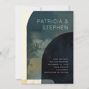 Save The Date Forme Abstraite de l'arc photo de peinture Mariage