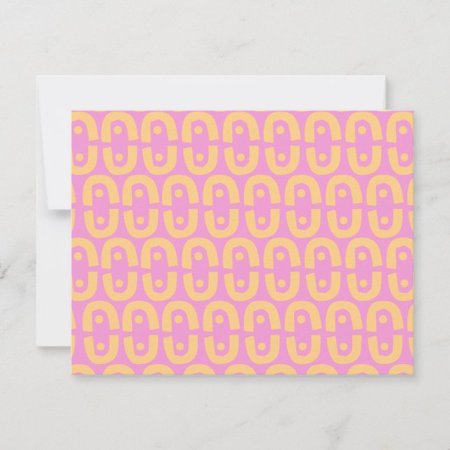 Save The Date Formes abstraites répétitives de design moderne  (Devant)