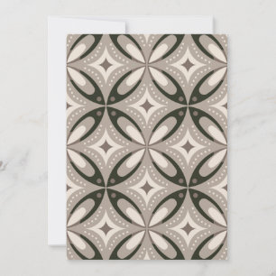 Save The Date Formes circulaires rétro beige et marron