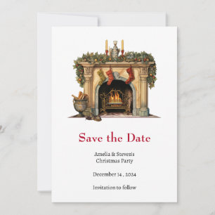Save The Date Foyer victorien cosy Noël