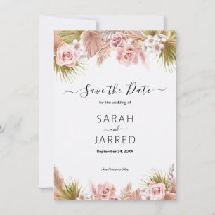 Save The Date Frontière florale de Boho