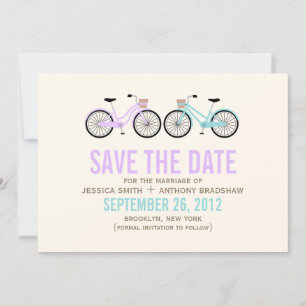 Save The Date Fun Bicycles Mariage Enregistrer la date