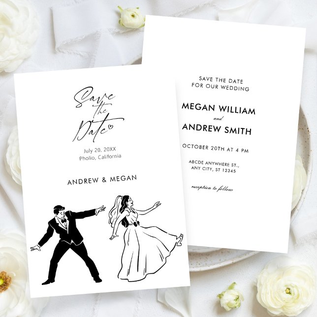 Save The Date Fun mariage mignon couple (Créateur téléchargé)