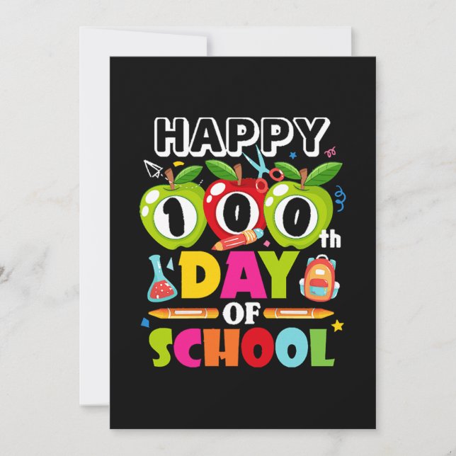 Save The Date Funny 100 Days School Gift Happy 100Th Day Of Scho (Devant)