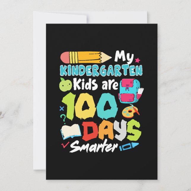 Save The Date Funny 100Th Day Of School Gift Cute My Kindergarte (Devant)