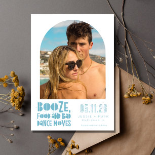 Save The Date Funny Arch Photo Plage Mariage Enregistrer La Date