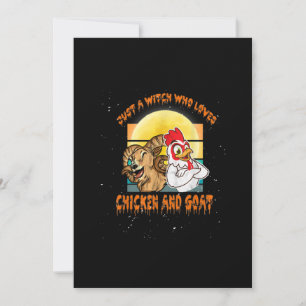 Save The Date Funny Chicken et Goat Halloween Costume Poison