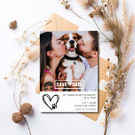 Save The Date Funny Chien 2 Mariage photo<br><div class="desc">Diffusez la joie de votre prochain mariage avec une touche de fantaisie et beaucoup d'amour ! Notre Funny Dog 2 Photo Wedding Save the Date cards de votre ami furry annonçant les grandes nouvelles de la manière la plus charmante. Avec l'adorable design "My Humans Are Getting Married", ces cartes sont...</div>