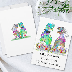 Save The Date Funny Dinosaur Mariage