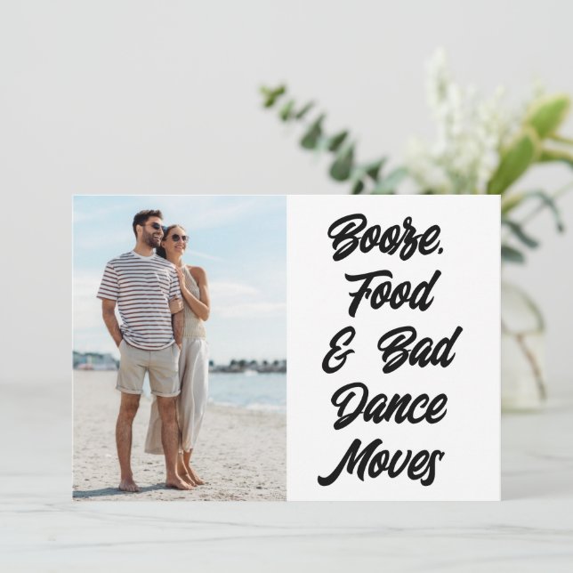 Save The Date Funny Modern Photo Wedding Enregistrer la date (Debout devant)