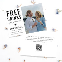 Funny Unique boisson libre Qr Code Mariage photo