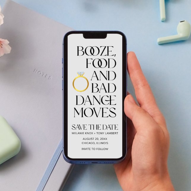 Save The Date Funny Unique mariage numérique Enregistrer la date (Funny Unique Digital Wedding Save the Date)