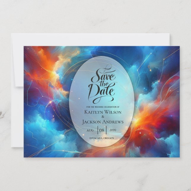 Save The Date Fusion de Lumière Stellaire de Feu et de Glace Mar (Devant)