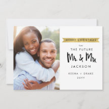 Futur Monsieur et Madame Vœux de Noël Mariage