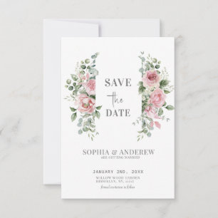 Save The Date Garden Love Rose Rose Peony Mariage