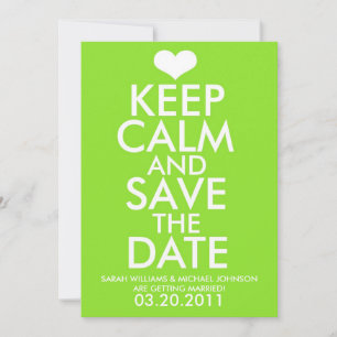 Save The Date Gardez votre calme et sauvegardez la date