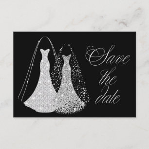 Save The Date Gay Lesbian Elegant Enregistrer la date