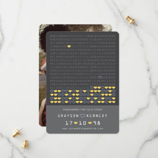 Save The Date Geek Programmé Pour L'amour Code Binaire Sauvegard