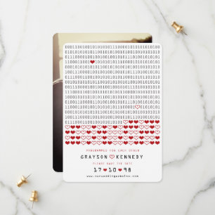 Save The Date Geek Programmé Pour L'Amour Simple Code Binaire Ph