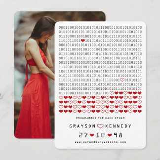 Save The Date Geek Programmé Pour L'amour Simple Code Binaire Ph