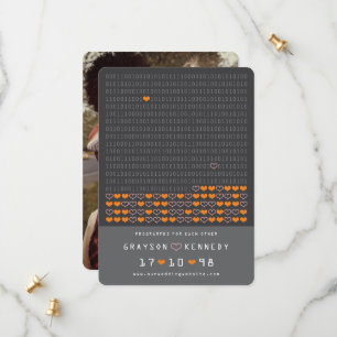 Save The Date Geek Programmé Pour Love Binary Code Enregistrer L