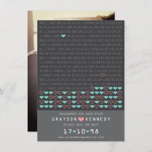 Save The Date Geek Programmé Pour Love Binary Code Enregistrer L