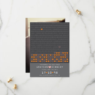 Save The Date Geek Programmé Pour Love Binary Code Enregistrer L