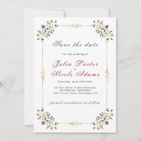 Géométrie Vintage Motif Classique Intriqué Mariage