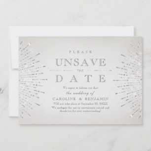 Save The Date Glamor Deco Argent Vintage Désenregistrer La Date