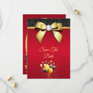 Save The Date Glamour, Romantique Élégance Anniversaire