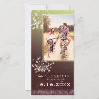 Save The Date Glitzy Dandelions Mariage Enregistrer la Date Cart