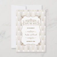 Gold Fleur-de-lis Great Gatsby 20s Style Mariage